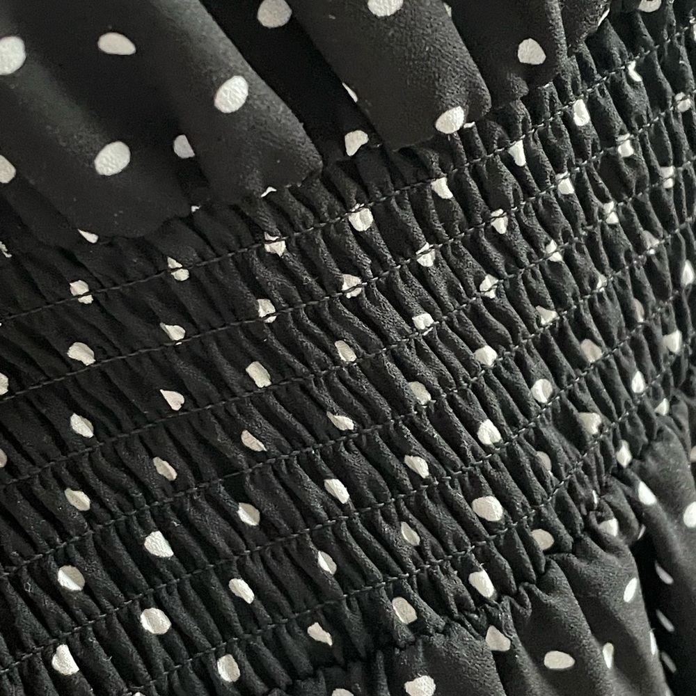 Nanette Lepore Black and White Polka Dot Midi Dress - Picture 5 of 5
